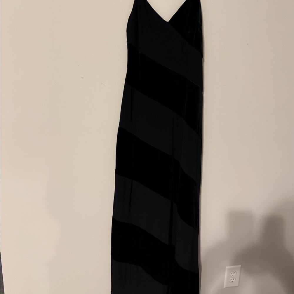 Studio M Black Striped Slip Maxi Dress